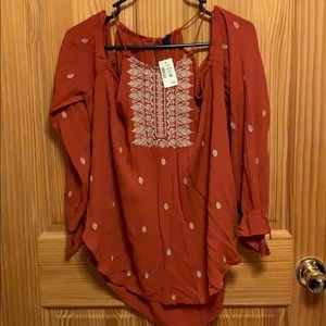 Aeropostale Embroidered Blouse Women’s XL